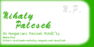 mihaly palcsek business card